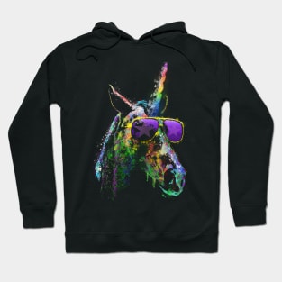 Neon Rainbow Unicorn 80s Vintage-Inspired Graphic Shirt Hoodie